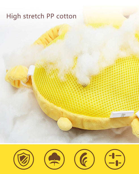 Feidoog Baby Head Protector Cushion Backpack with 3 Knee Pads for Walking & Crawling, Bee Design