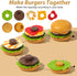 80 3 4 5, Set Pcs Pretend Play Food Toy for Kids Kitchen Aged Fast Food with Storage Bucket, Pizza, Burger, Ice Cream