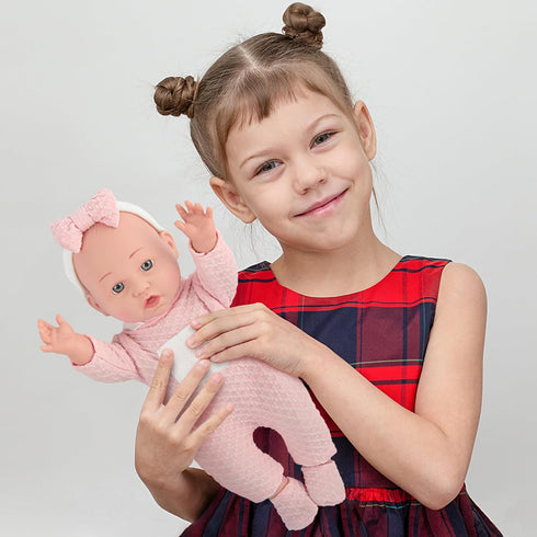 12'' Baby Doll in Gift Box, Toddler Baby Doll Set with Pacifier, Feeding Bottle, Blanket | Great Gift for 3+ Year Girls