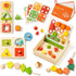 Set 18-24 4-in-1 Tiny Land Montessori Toy for Babies Months Investigator Play Kit- Wooden Learning Toys with Color
