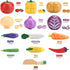 Victostar Magnetic Wooden Cutting Fruits Vegetables Food Play Toy Set with Basket for Kids (Vegetables)