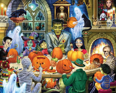Haunted House Party Jigsaw Puzzle, 1000 Piece Halloween Puzzle by Vermont Christmas Company