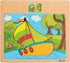 Wooden Jigsaw Puzzles Set for Kids Age 2-5, 12 Piece Colorful Transportation Educational Puzzles (4 Puzzles)