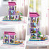3 1 Set 961 8+ NEWABWN in Pink Girls Beach House Building with Light, PCS Seaside Villa Friends Building Toys