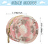 Textured Pattern Round Pacifier Storage Case with Zipper, Portable Pacifier Case for Travel, Diaper Bag & Purse