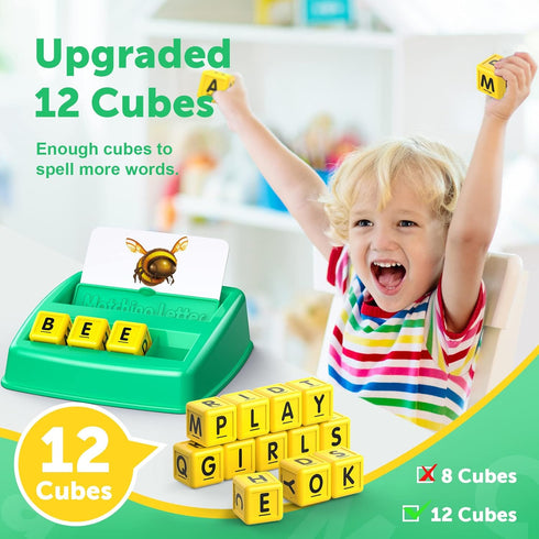 Educational Toys for Kids Ages 3-8, Spelling Games, Matching Letter Games for 4-8 Year Olds, Learning Games for
