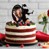 Congrats Grad 2025 Cake Toppers - Black Acrylic Photo Frame Cake Topper for Class of 2025 Graduate Party Supplies