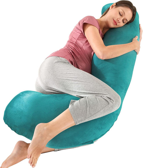 BATTOP Pregnancy Pillow for Sleeping,Body Maternity Pillow with Removable Cover,Support for Back,Hips,Legs,Belly