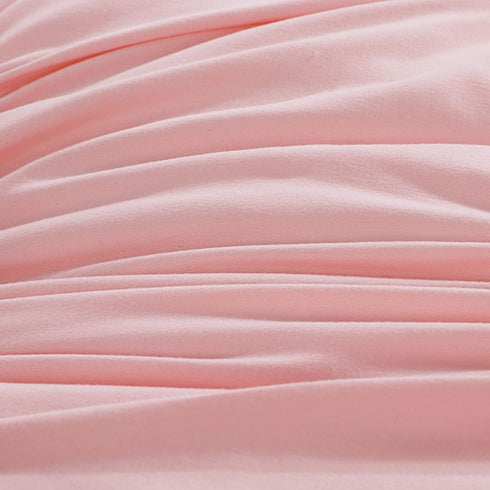 4 Set Pinch Set HOMBYS Pieces Pink Princess Toddler Bedding for Girls Kids, Ultra Soft Blush Pleat Comforter