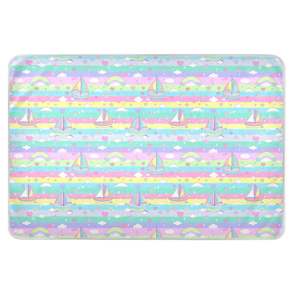 siphylline Sailboat Island Cartoon Extra Large Resuable Changing Pad Covers Soft Absorbent Bed