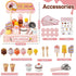 Counter 3-5, Set 3+ 4 5 6 HERSITY Wooden Ice Cream Pretend Play Food for Toddlers Ice Cream Shop Stand Popsicle Toy