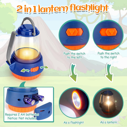 Kids Camping Toys Set, Pretend Play Campfire and Cutting Food for Indoor Outdoor Camping