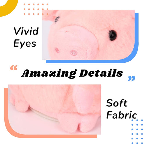 Hopearl Talking Pig, Repeats What You Say, Nodding Electric Interactive Animated Toy for Toddlers, Pink