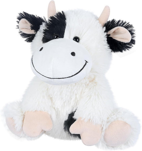 Heatable & Coolable Cow Stuffed Animal, Heated Plush Heating Pad for Cramps & Pain, Lavender Scent Cow for Anxiety