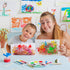 Paint Cups with Lids for Kids, No Spill Paint Containers with Toddler Brushes & Palette Tray (Pack of 23)