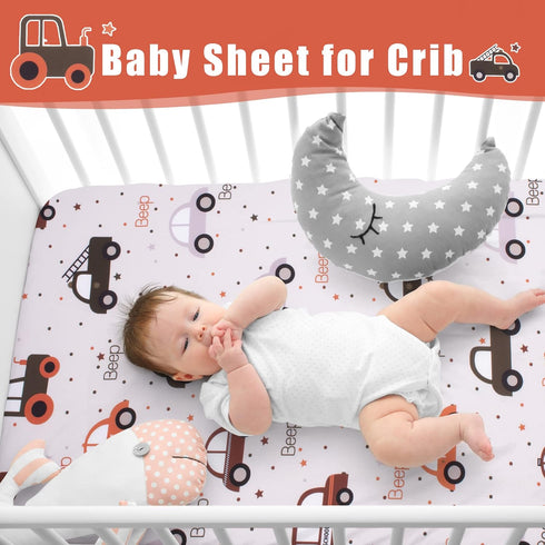 Cloele Fitted Crib Sheet - Cozy Baby Nursery Bed Sheet for Standard Crib and Toddler Mattresses, 100% Polyester, 1 Pack