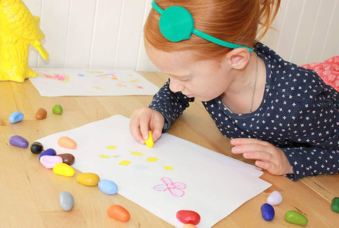 8 8 64 Count Crayon Rocks Just Rocks in a Box, Colors, Tripod Grip Crayons Made For Handwriting Development in Kids