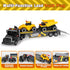 3 4 5 6+ Construction Semi Trailer Truck Toy, Large Flatbed Truck Carrier with Excavator and Dump Vehicle, Lights