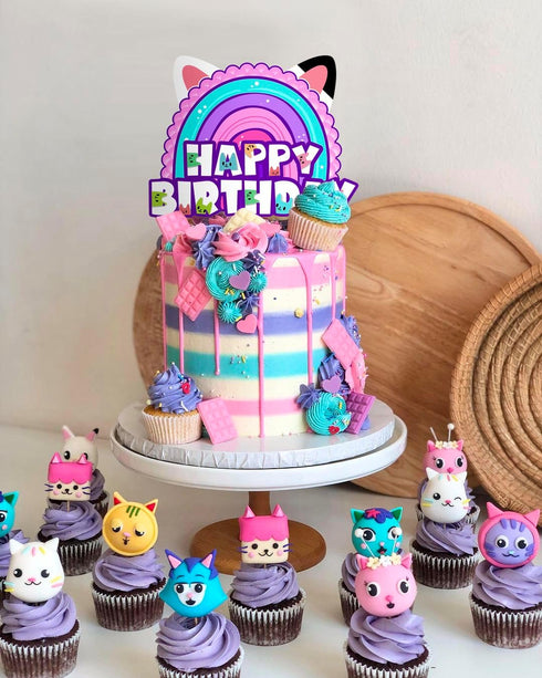 Dollhouse Birthday Cake Topper Girls Doll House Party Decorations