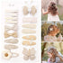 16 Pcs Butterfly Flower Hair Clips for Girls, Fully Lined Handmade Barrettes Hair Accessories