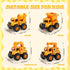 Lovinkiki 1-3, Set Bulldozer, 2 3 4 5 Construction Truck Toys for Toddlers Push and Go Toy Vehicles with Mixer, Dump