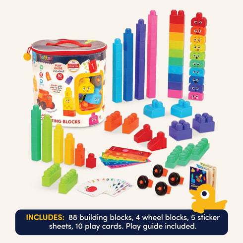 Battat Education – Locbloc Counting Blocks – Building Blocks for Toddlers – Learning Stacking Blocks (107 Pcs)