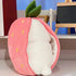 2PCS Reversible Plush Toy Pillow, Cute Carrot Strawberry Bunny Plush with Zipper, 7" Birthday Gift for Kids