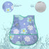 Waterproof Baby Bib Infant with Snaps - Fits Baby & Toddler 6-24 Months, 4pcs (Floral Bunny Fish)