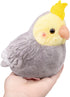 Cockatiel Plush Keychain Toy - Cute 5inch Grey Parrot Stuffed Animal, Soft Plush Keyring Pendant Dolls