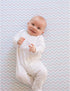 Chevron Blue/Grey Fitted Jersey Cotton Crib Sheet by Ziggy Baby