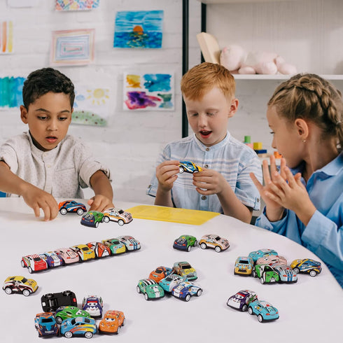 36PCS Mini Pull Back Cars for Kids 3-5, Race Cars Party Favors Bulk Vehicles Set, Classroom Prizes for Boys Girls