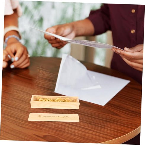 Wooden Keepsake Box for Pregnancy Test - Elegant Announcement Container