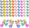 60 Pcs Miniature Luminous Ducks, Tiny Glow in The Dark Duck Accessories for DIY Garden, Dollhouse, Aquarium Decor