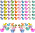 60 Pcs Miniature Luminous Ducks, Tiny Glow in The Dark Duck Accessories for DIY Garden, Dollhouse, Aquarium Decor