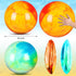 Deekin 2 Pcs 15 Inch 18 Inch Marbleized Bouncy Balls, Large Inflatable Rubber Playground Sensory Toys