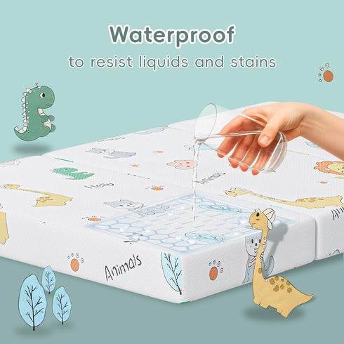 Pack 38"x26" Pack Trifold and Play Mattress N Play Mattresses for Baby Toddler, Portable Mini Crib Mattress for Playpen