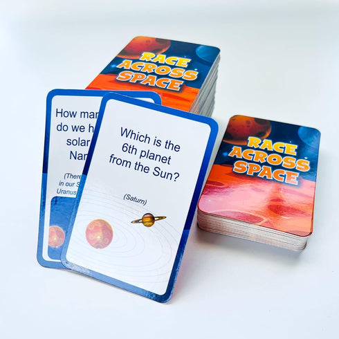 8-12 130 6 10 QUOKKA Space Board Game for Kids - Learning Family Game for Teens and Adults - Question Cards - Top Facts