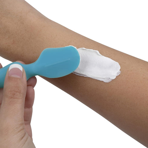 Dr. Talbot's Diaper Cream Soft Silicone Brush with Suction Base & Hygienic Case, Aqua, Full Size