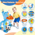 1 2 3 SpringFlower Toddler Basketball Hoop & Soccer Goal Activity Center Toys with Light & Music,Elephant Toddlers