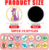 Tinoaly 30pcs 15 Potty Training Stickers, Patterns Animal Color Potty You Pee on Toilet Reveal Sticker, Reusable