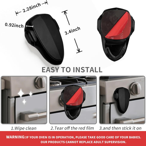 Toddler Safety Oven Lock - Easy Installation for Parents (Black)