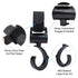 Stroller Hooks, Babyfond 2 Pack Multifunctional Hooks, 360-degree Rotating Non-Slip for Buggy, Baby Carrier