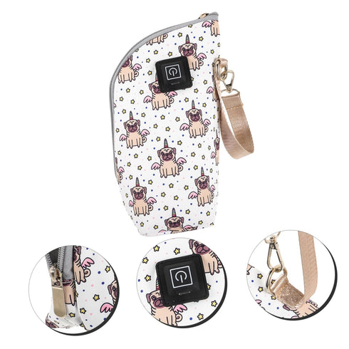 Portable USB Bottle Heater Bag - Insulated Sleeve for Outdoor Use