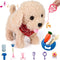 Interactive Walking Plush Puppy Toy Dog, Remote Control Electronic Robot Dog Realistic