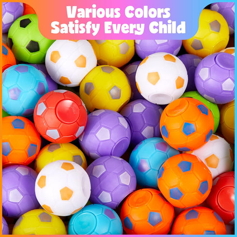 108 Pack SCIONE Soccer Fidget Spinners, Soccer Party Favors for Kids, Fidget Toys Bulk, Stress Balls, Goodie Bag