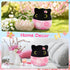 Spring Stuffed Animal Black Cat Plush,Soft Sakura Cat Plush with Sakura Embroidery on Head,Spring Plush Gifts for Kids