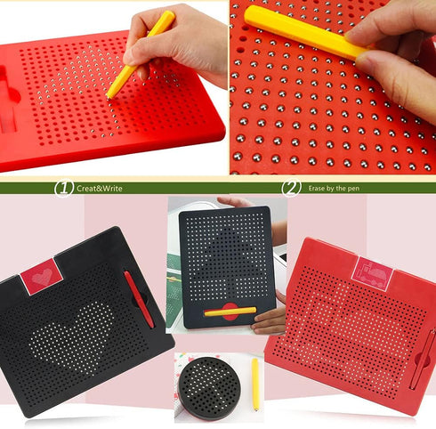 Replacement Magnetic Drawing Pen, 10 Pieces for Magnetic Drawing Board, Pen Replacement Magnapad A to Z and Numbers 0-9
