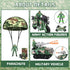 Set Playset, deAO Military Helicopter Toys Army Men Army Toys with Army Tank, Soldier Action Figures, Motorcycle