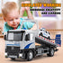 12.5" HAPYAD Police Tow Truck Toy Metal Cab, Flatbed Tow Truck Toys for Boys with Lights and Siren Sounds, Friction