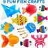 Arts and Craft Kit for Toddlers Ages 3, 4, 5 Years - Craft 9 Fun Fish Characters by LC Crafts